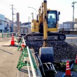 沖館橋側道橋工事再開